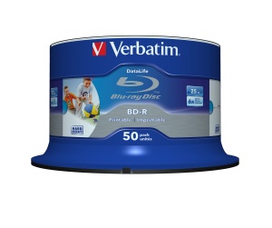 Disc Blu-Ray Verbatim BD-R SL 25 GB, 6x, 50 bucati, suprafata imprimabila - Img 2