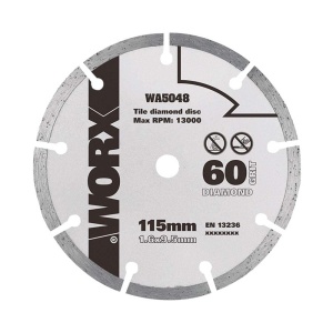 Disc diamantat Worx WA5048, 115mm, pentru taiat gresie si ceramica