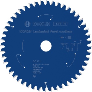 Disc Saw Bosch EXPERT Laminat, 165 mm, pentru taiere precisa a placilor laminate