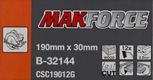 Disc Saw Makita MakForce B-32144, 190 x 30 mm, 12Z - Img 4