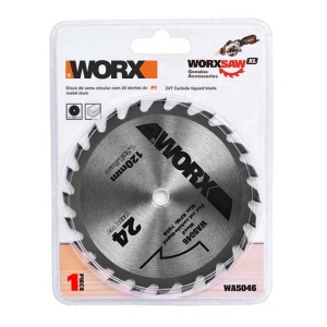 Disc Saw TCT 120mm WORX WA5046 24 Zahne Compatibil cu WX427, WX429, WX439, WX531 - Img 2