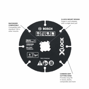 Disc X-Lock Bosch CMWX500 pentru taiere lemn si plastic 127 cm Carbura - Img 2