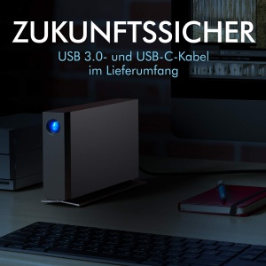 Discul Duro Extern LaCie 4TB d2 Professional USB-C, Viteza 240MBs, Aluminiu - Img 5