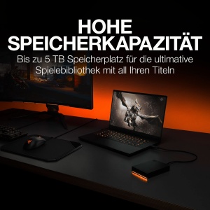 Discul Duro Portabil Seagate FireCuda 5TB, RGB, USB 3.2, Design Atractiv - Img 5