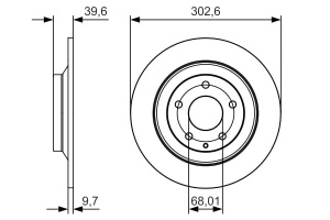 Discuri de frana Bosch BD2167, diametru 303 mm, grosime 10 mm, certificat ECE-R90 - Img 2