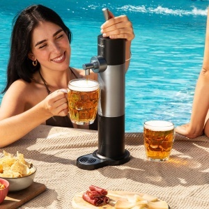 Dispensator de bere Cecotec BeerFlow 500, portabil, cu control spuma, pentru doze si sticle - Img 2