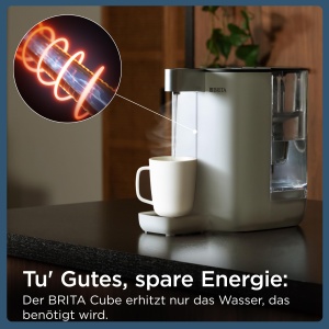 Dispenser de apa calda BRITA Cube 4L, alb, cu sistem de filtrare - Img 4