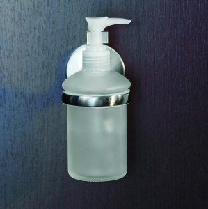 Dispenser de sapun Fackelmann FUSION, sticla cu suport vernicat, 1 bucata - Img 2