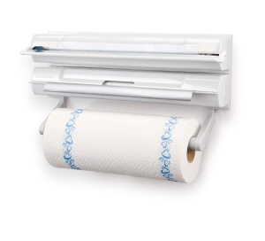 Dispenser Tescoma Wandrollenhalter onWALL 3 in 1, Plastic, cu Cutit din Otel