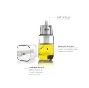 Dispenser ulei IBILI 180 ml din sticla ideal pentru gatit sanatos si friteuze cu aer cald - Img 4