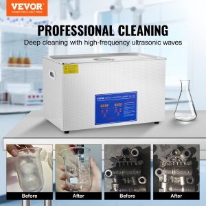 Dispozitiv de Curatare cu Ultrasunete VEVOR 30 L, 600 W, din Otel Inoxidabil - Img 2