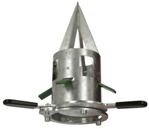 Dispozitiv de golire BigBag Kerbl 29428, controlabil, metal zincat, 459 mm - Img 2