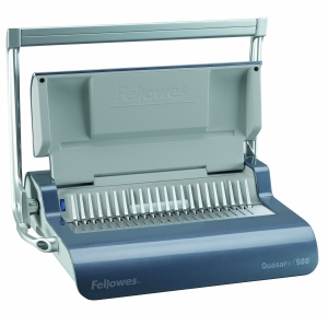 Dispozitiv de legare plastic Fellowes Quasar 500, capacitate 500 foi, culoare antracit - Img 4