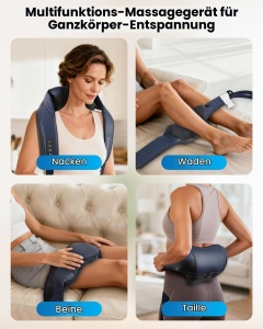 Dispozitiv de Masaj pentru Gat COMFIER 2026, Kabellos, 4D Shiatsu, Graphen - Img 8
