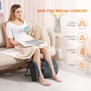 Dispozitiv de masaj pentru picioare Snailax cu caldura, 6 bile Shiatsu, 3 moduri - Img 2