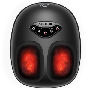 Dispozitiv de Masaj pentru Picioare Snailax, Shiatsu cu Calorifer, 3 Niveluri de Intensitate