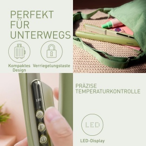 Dispozitiv de Styling pentru Par Panasonic EH-HV31-G503, 2-in-1, 5 Hitzestufen, Verde Matcha - Img 7