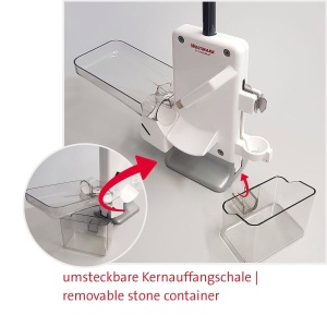 Dispozitiv pentru indepartarea samburilor de cirese si prune Westmark, 2 fructe simultan, albargintiu - Img 12