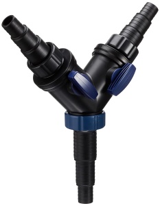 Distribuitor de apa OASE 56668 Y-Verteiler 1 12 Zoll, negru, cu 2 iesiri reglabile