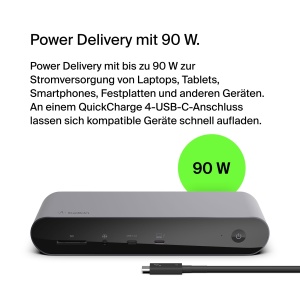 Docking Station Belkin Thunderbolt 4 Dock Pro, 90W, 12 porturi, negru - Img 5