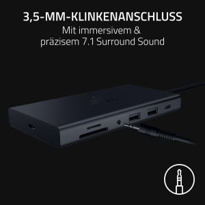 Docking Station Razer USB-C - 11 porturi, HDMI 4K, Gigabit Ethernet, Negru - Img 4