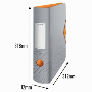 Dosar Leitz Urban Chic 180 Active, 5 bucati, A4, 8,2 cm, Gri - Img 5