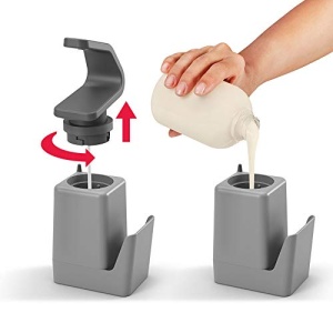 Dozator sapun Metaltex Soaptex 400 ml cu suport pentru burete si inel baza anti-alunecare - Img 10