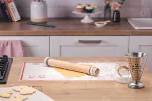 Dr Oetker Rollholz Set Teigroller FSC Certificat cu Ringi de Distanta - Img 2