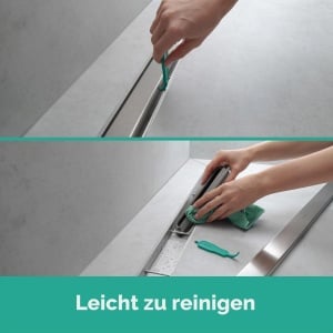 Drenaj dus hansgrohe RainDrain Match, 600mm, otel inoxidabil, inaltime ajustabila - Img 2