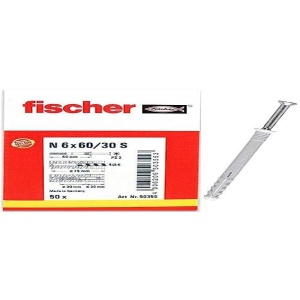 Dublu de fixare Fischer 6 x 6030 S, 50 bucati, nylon, cu surub zincat