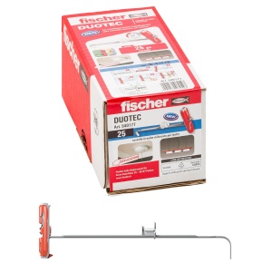 Dulie pentru gips-carton Fischer DUOTEC 10, 25 buc, pentru sarcini mari, cu diametru 10 mm