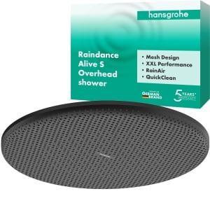 Dus cu efect de ploaie hansgrohe Raindance Alive S 300 mm, Negru Mat, 1 Strala
