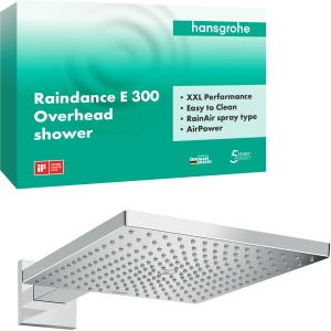 Dus cu efect de ploaie hansgrohe Raindance E 300 mm, crom, 1 jet, montaj pe perete