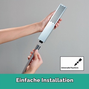 Dus cu mana hansgrohe Pulsify E, crom, design minimalist, functie anticalcar - Img 5