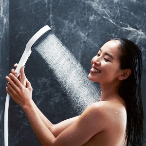 Dus cu mana hansgrohe Rainfinity 130mm, 3 tipuri de jeturi, alb mat - Img 2