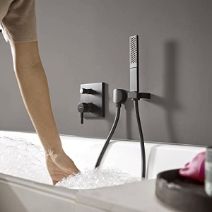 Dus de mana hansgrohe Rainfinity 100mm, PowderRain, Negru Mat - Img 2