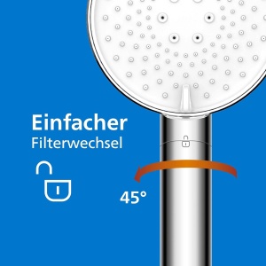 Dus filtrant Philips cu 3 moduri de pulverizare, crom, economie de apa - Img 6
