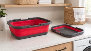 Eimer pliabil Dirt Devil 17 litri, rosugri, 38 x 28,5 x 164,5 cm - Img 2