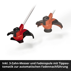 Einhell AGILLO 18/200 Power X-Change Cordless Sense (litiu-ion, 18V, 7.500 rpm, linie cu robinet automat/cutit cu 3 dinti, motor frontal, maner bicicleta, fara baterie si incarcator) - Img 6