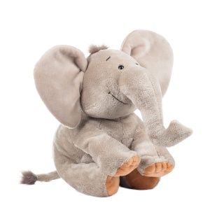 Elefant de Plus Schaffer 4233, 30 cm, Gri, Moale si Jucaus - Img 2