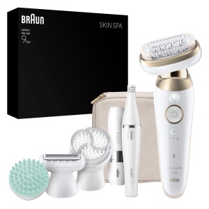 Epilator Braun Silk-epil 9 Flex 9-681 Gold Cap flexibil 360deg Utilizare umeda si uscata