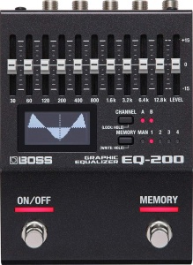 Equalizator grafic BOSS EQ-200, 2x10 benzi, control MIDI, compact
