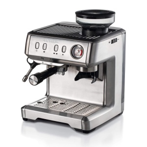 Espressor cafea Ariete 1313, 1600W, inox, 15 bar, cu rasnita integrata