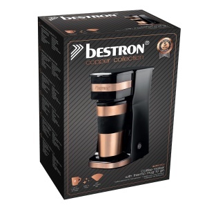Espressor cafea Bestron ACM112CO, 750W, 420ml, inox cupru - Img 5