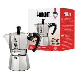 Espressor cafea Bialetti Moka Express, 3 cesti (130 ml), aluminiu, argintiu