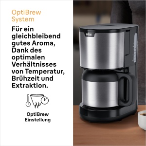 Espressor cafea Braun PurShine KF1505, 1.2L, 1000W, Negru - Img 2