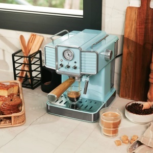 Espressor cafea Cecotec Express 1350W 20 bar Culoare Albastra - Img 2