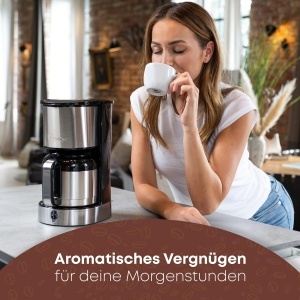 Espressor cafea Clatronic KA 3805, 8-10 cesti, 800W, inox - Img 6