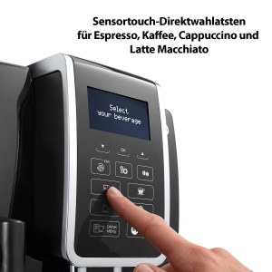 Espressor cafea DeLonghi Dinamica ECAM 350.55.B, 1.8L, Negru, LatteCrema - Img 2