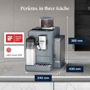 Espressor cafea DeLonghi Rivelia, 16 bauturi, 3.5 inch, gri - Img 3